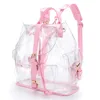 Women's Backpack Clear Plastic See Through Security Transparent Backpack Bag Ladies Travel Bag Ladies Bag