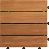 Foshan cheap price real solid fir wood flooring interlocking deck tile for outdoor decoration