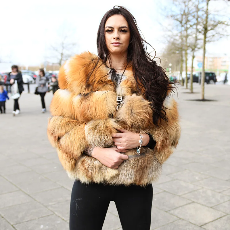 Cx-g-a-11d Womens Clothing Genuine Real Fox Fur Jacket Fur Jaket - Buy ...