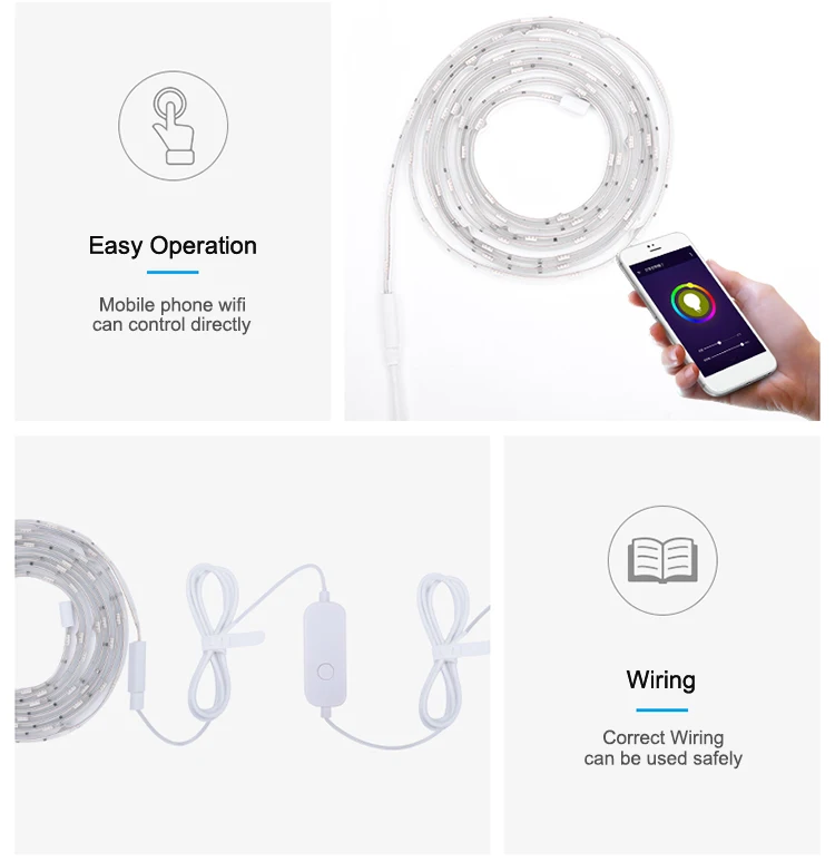 Outdoor Indoor decor wall wash remote control rgb ip68 led strip light