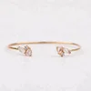 925 sterling silver Crystal zircon open chunky crystal bangle lyb0304