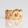 New value 925 silver cuban link diamond rings, mens 14k gold diamond rings