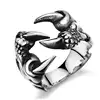 Mens Biker Ring Punk Dragon Claw Rings Stainless Steel Casting Black with Size 7-12