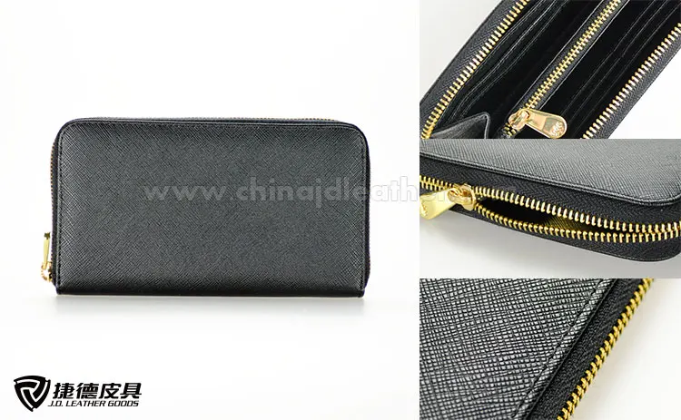 Women Saffiano Leather Branded Names Long Type Purse Wallet For Women