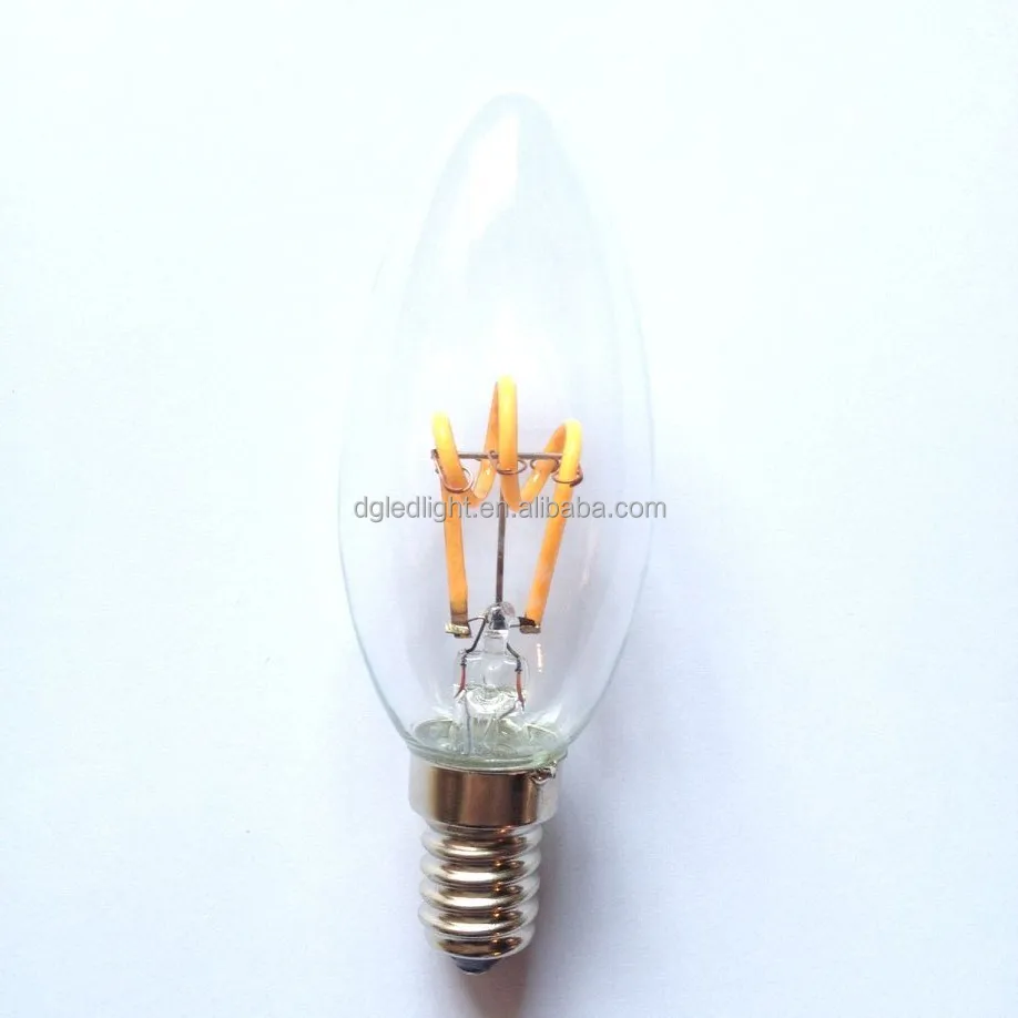 C35 LED Soft Filament lamp 3 Watt 200 Lumens 2200 Kelvin