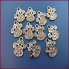 DIY Diamond Pet Fashion Footprints Pendant Jewelry Bear Paw Print Pendant Metal Pendants Paw