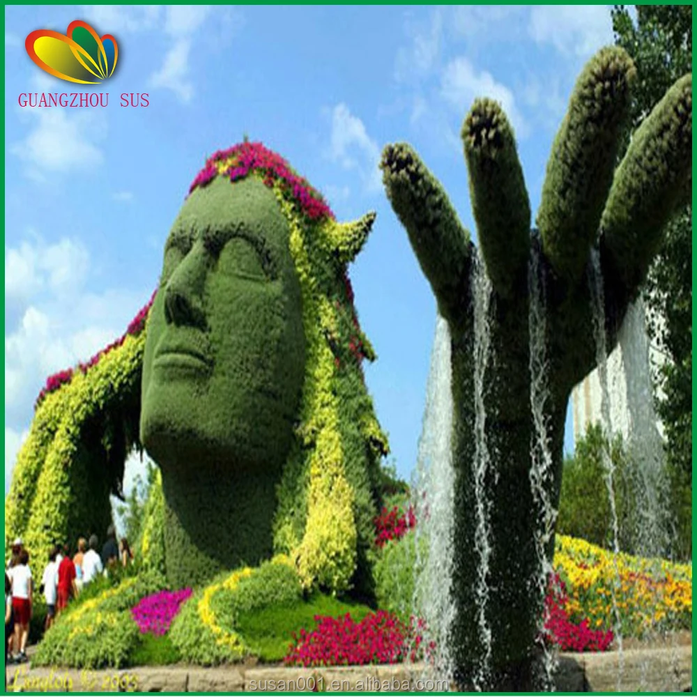 Customized Artificial Topiary Plastic Sculpture Garden Decor Artificial