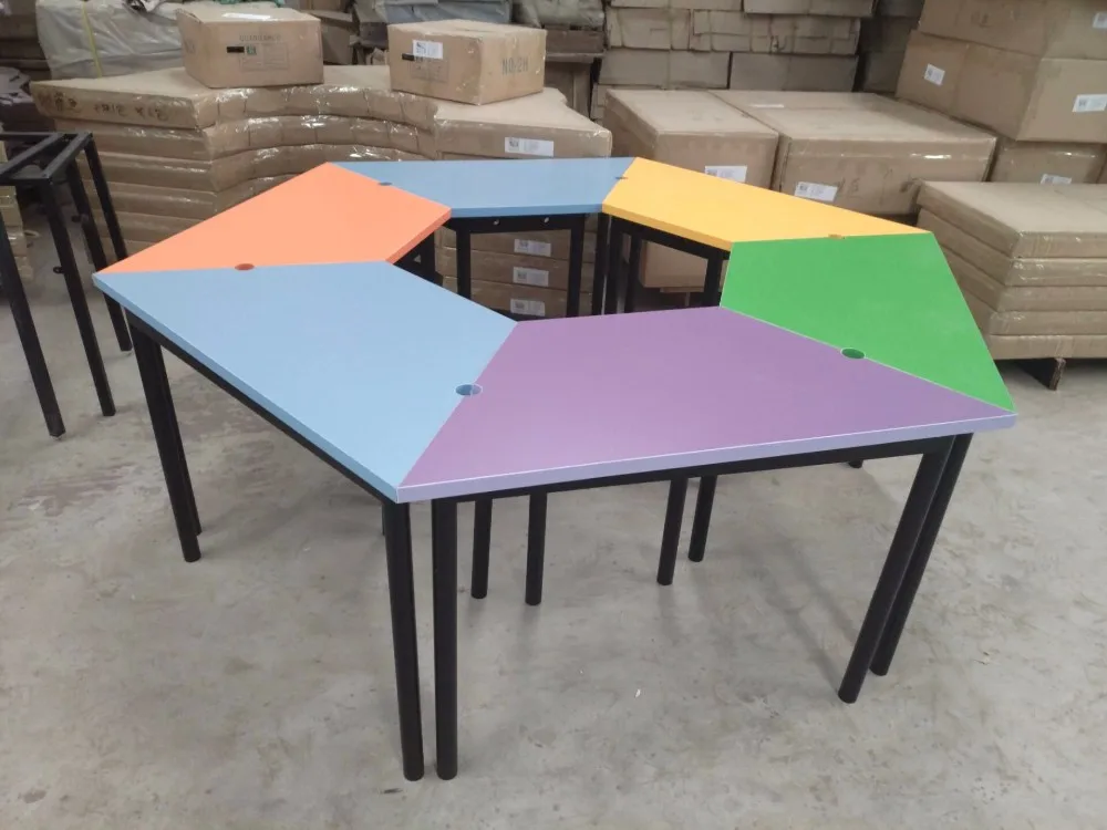 Colourful Classroom Table Activity Tables Trapezoid Desk Buy