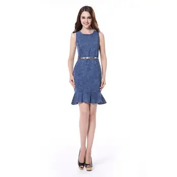 Hot Best Quality New Style Clothes Bales Fish Tail Denim Dress Hot Best Quality New Style Clothes Bales Fish Tail Denim Dress