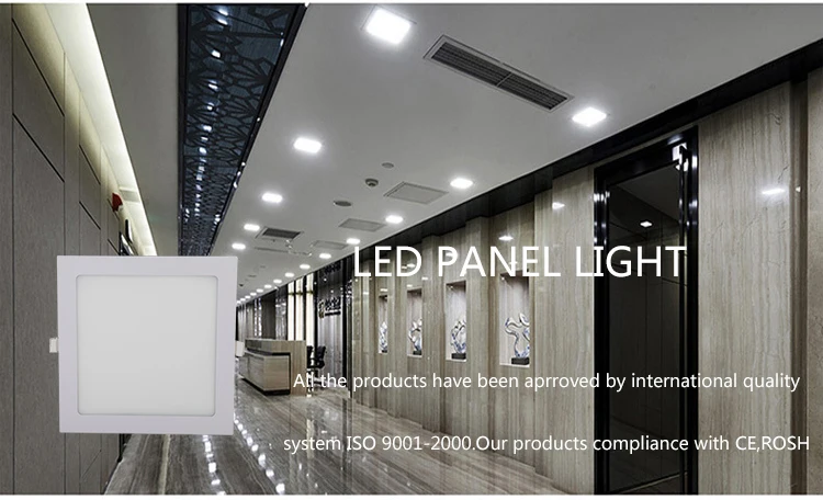 Factory price  24w aluminum square ceiling recessed led slim downlight led panel light