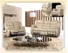 2019 Newest italian luxury modern style leather beautiful and comfortable functional recliner sofa set