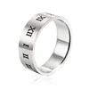 Roman Numeral Primary colors Gold/Silver Plated Stainless Steel Ring For Women Men