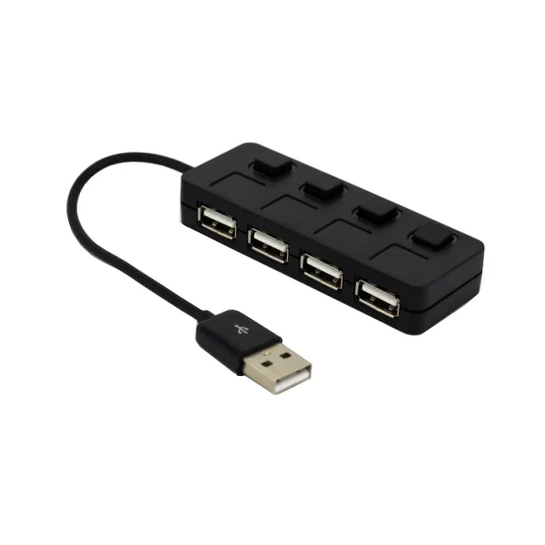 China online shopping 480Mbps 4 port usb hub pcb with Individual On/Off Switches LED light