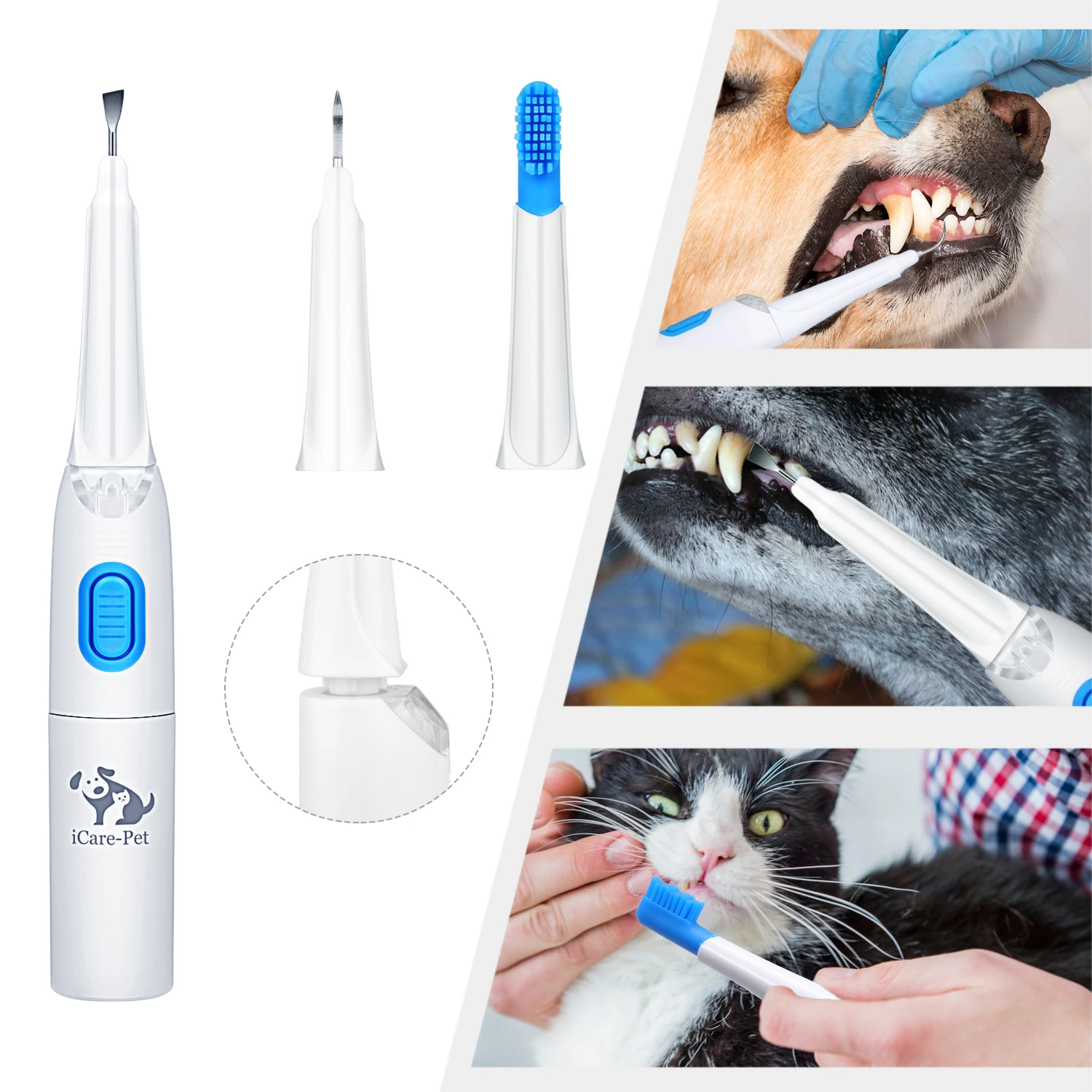 Pet Toothbrush Ultrasonic Electronic Dog Toothbrush Dental Calculus
