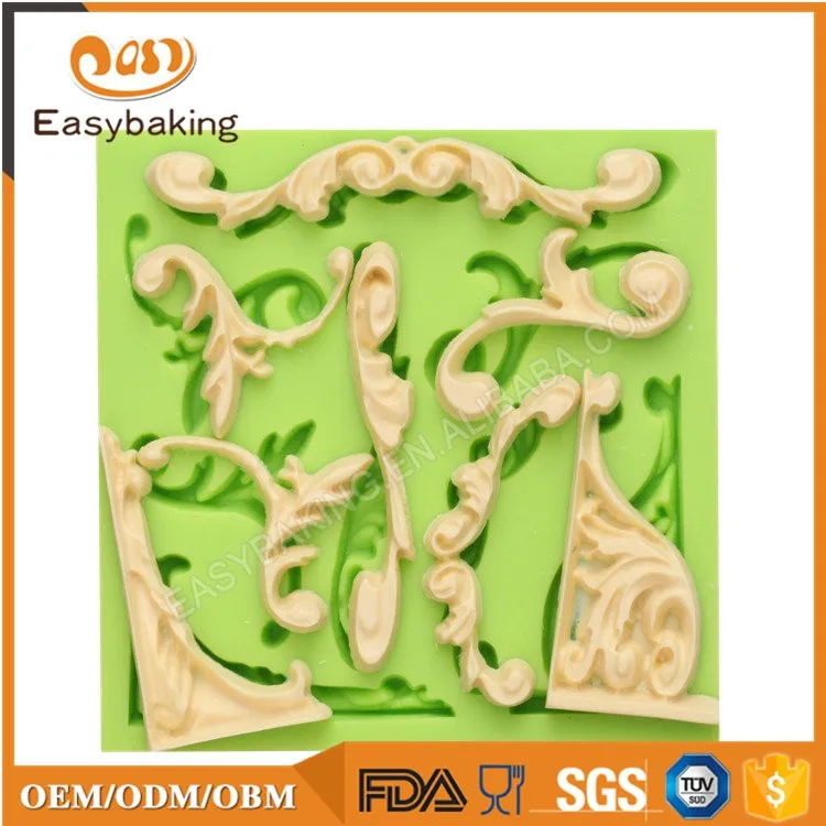 ES-5041 Baroque Fondant Mould Silicone Molds for Cake Decorating