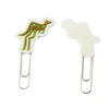 New custom shape small metal paper clip silk screen printing / engrave logo money clip