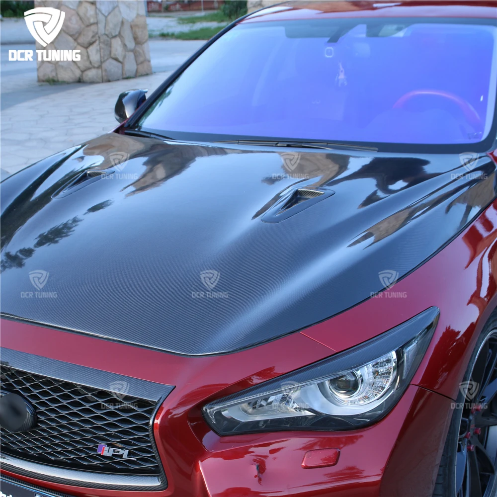 For Infiniti Q50 Best Quality Carbon Fiber Hood 2014 2015 2016
