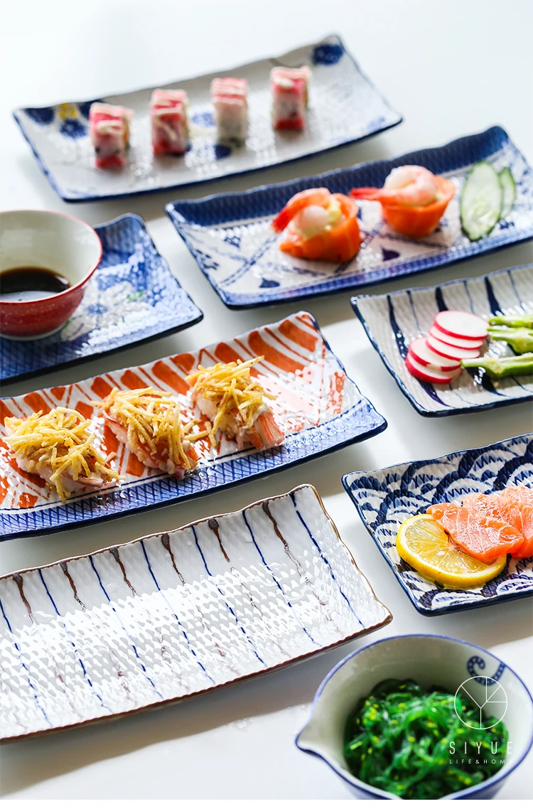 newest kitchen japanese sushi slate rectangular porcelain