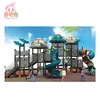 forest theme children outdoor plastic slide outdoor swing and slide outdoor slide playground