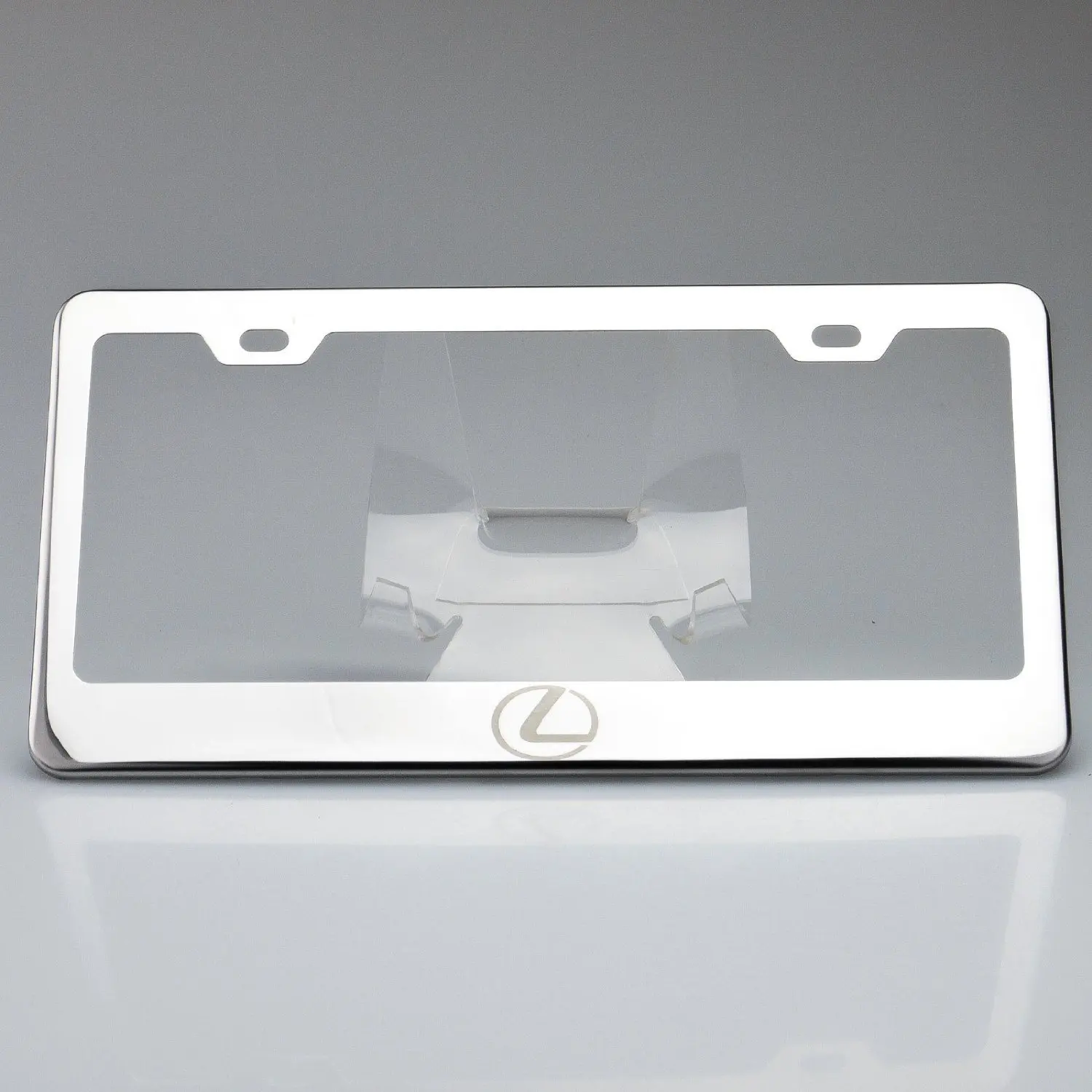 Licence Plate Frames LEXUS Laser Style Black Stainless Steel License Plate Frame W/ Bolt Cap