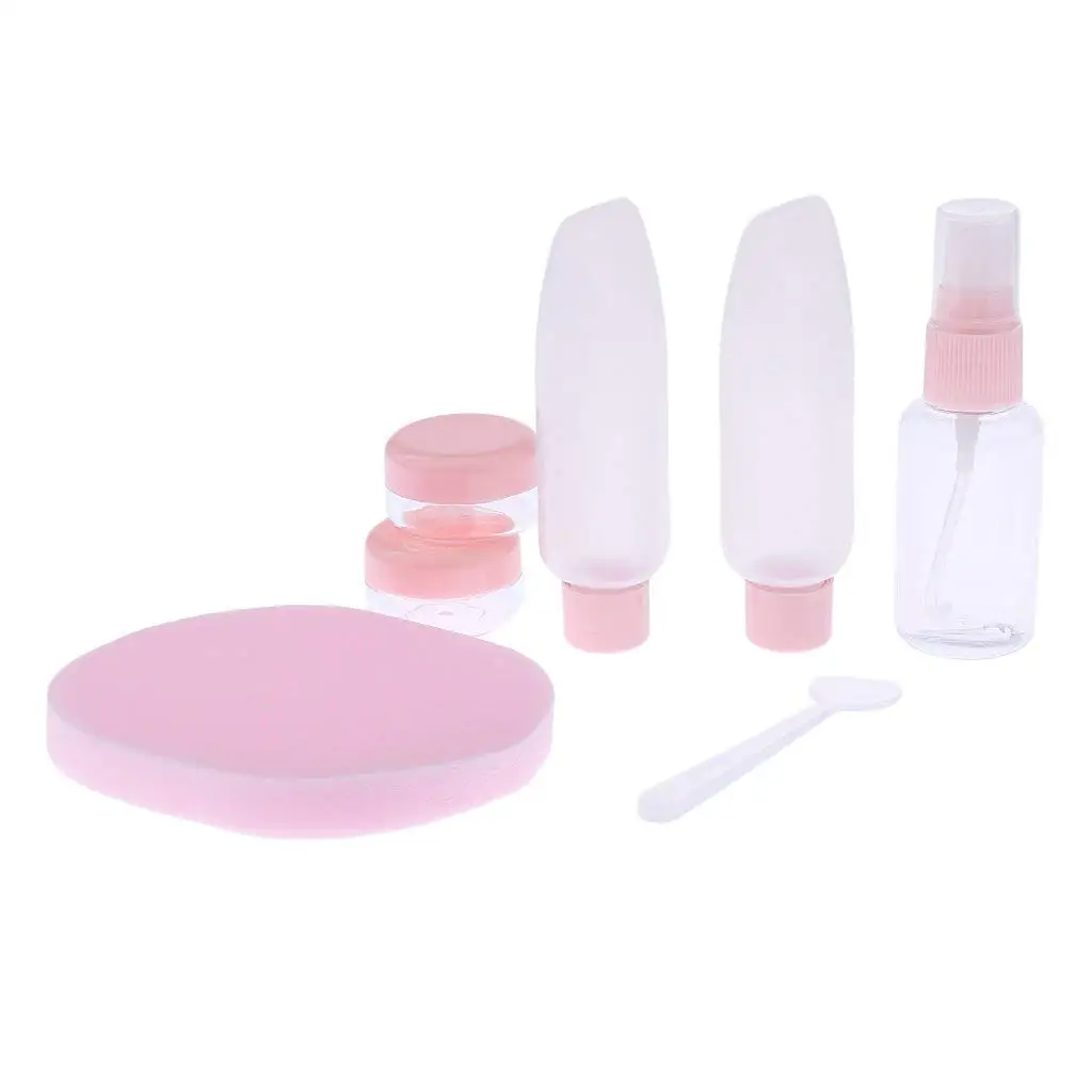 Dovewill Woman Makeup Accs Travel Squeeze Bottles Plastic Toiletries Container Pink