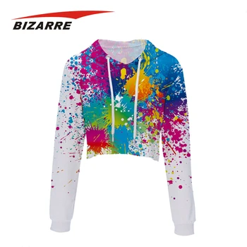 tie dye crop top hoodie