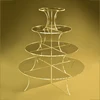 Stacking acrylic risers for wedding cake 4 tiers perspex cake tower with round platforms