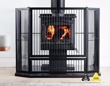 Child Guard Fireplace Screen Fire Safely Screem 3 Fold Screen