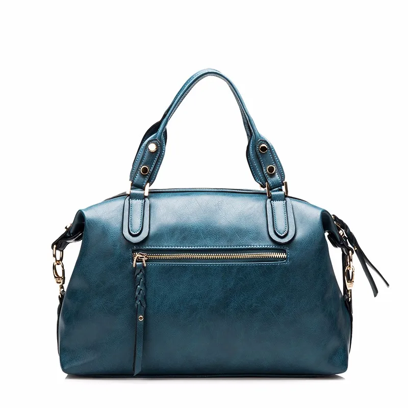 2016 High quality green leather bags european style fashion bags woman bag