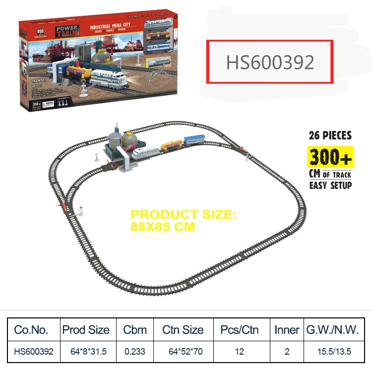 HS600392, HUWSIN toy,  China Factory Electric Train Set DIY block for kids