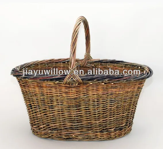 Oval Wicker Baskets With Strong Integral Handles For Fruits Buy Oval