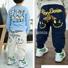 Retail 2015 New spring autumn cotton kids pants Boys Girls Casual Pants 2 Colors Kids Sports trousers Harem pants Hot