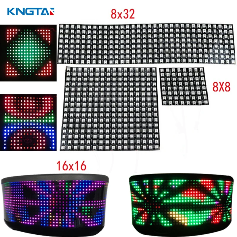 Digital Rgb 8*32 Dot Matrix Led Display Module Rgb Full Color Flexible ...