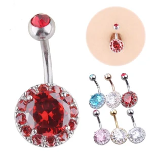 Women 316L Surgical Stainless Steel Sexy Body Button Ring Navel Belly Piercing Jewelry