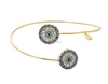 XH Blue Evil Eye Bangle Jewelry For Womens Bracelets Bangle Cuff in 925 stering silver