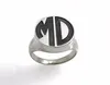 Latest Design Fashion Custom Simple Mens Monogrammed Initials Silver Engraved Band O Ring For Boys