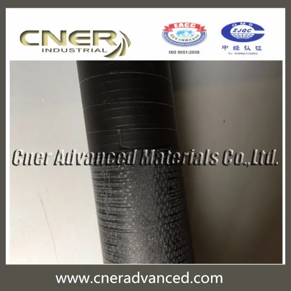 carbon fiber extended tube in matt finish with clamps