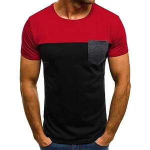 Mens t-shirt manufacturer custom pocket tee shirt cotton t shirt with contrast pocket Mens t-shirt manufacturer custom pocket tee shirt cotton t shirt with contrast pocket