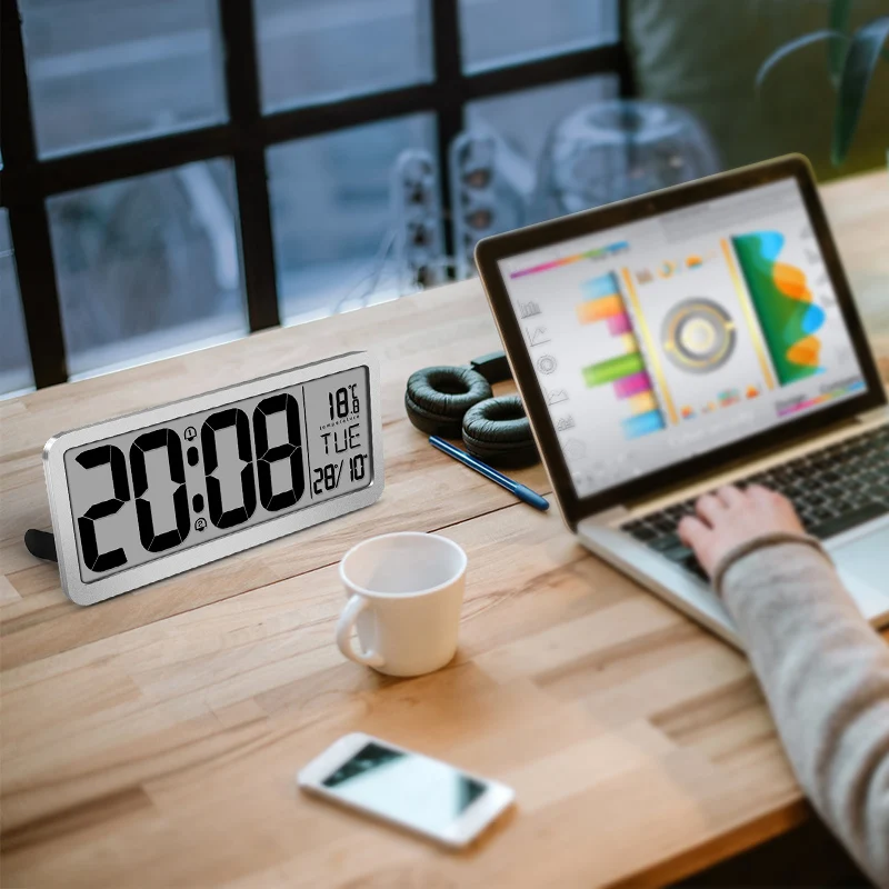 High Quality Lcd Music Wall Mounted Clock Desktop Music Alarm Clock Buy Lcd High Quality