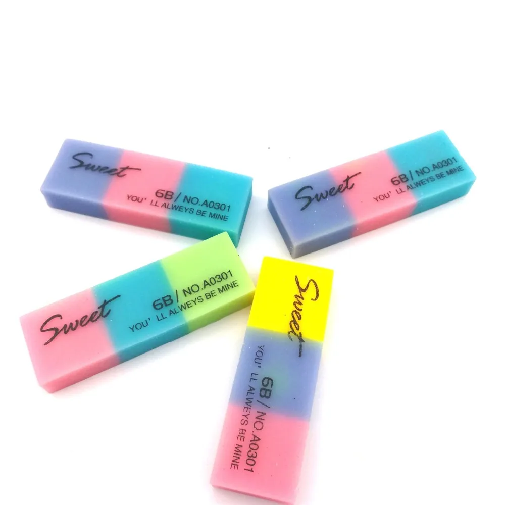 Fashion 3 Colors Pvc Safe Eraser For Students Pencil Eraser Buy 3