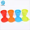 Reusable Collapsible Silicone Coffee Cups with Lids Silicone Folding Drinking Cup