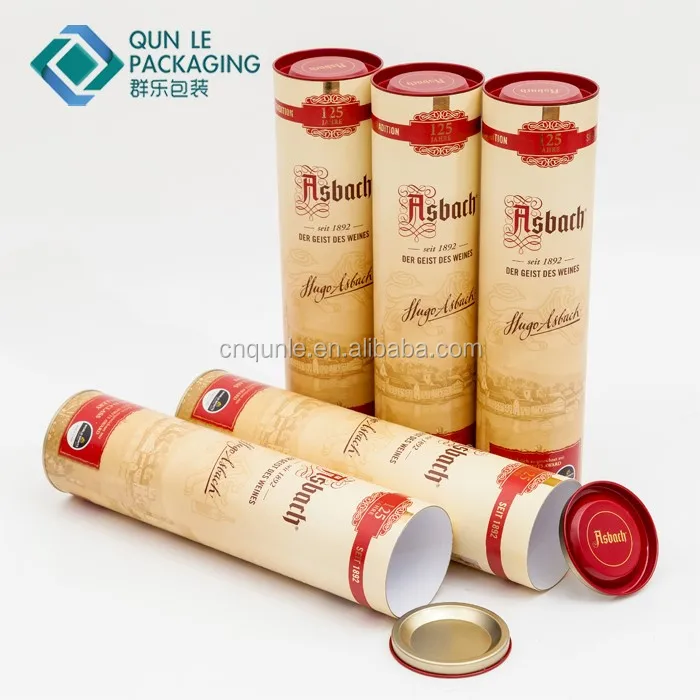High Quality Cylinder 500 Ml Liquor Paper Cardboard Packaging Box