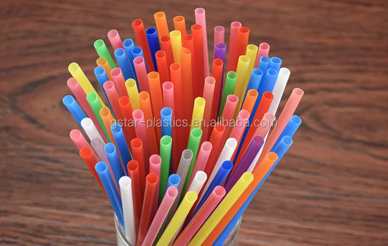 12mm 11mm Wide Neon Jumbo Plastic Straws Pp Straight Pointy Pp Drinking ...