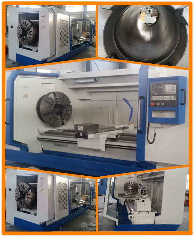 Tubo eléctrico resistente de alta calidad QK1327 que rosca la máquina del torno del CNC para la fundición de tuberías de gran tamaño del agujero