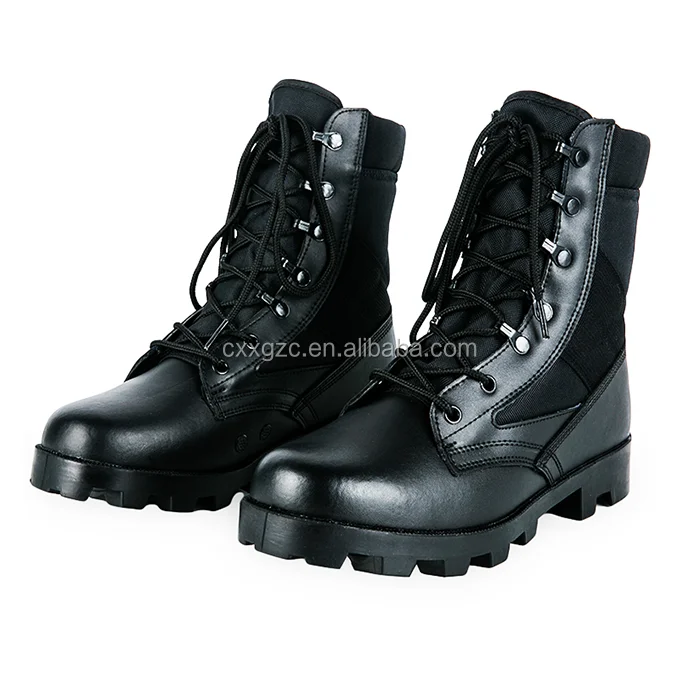 kids black military boots