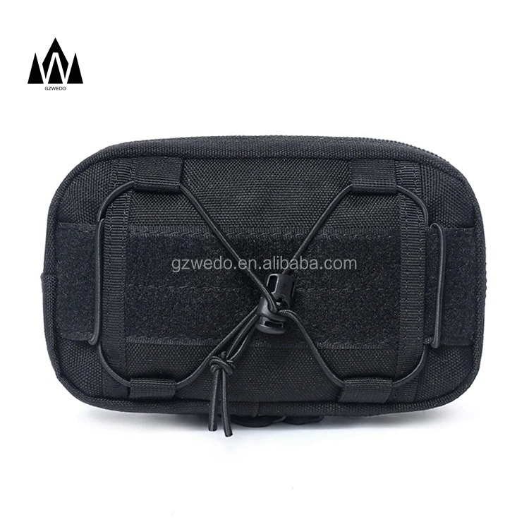 Utility MOLLE Pouch Outdoor Messenger Bag Military Waist Belt Bag Black 