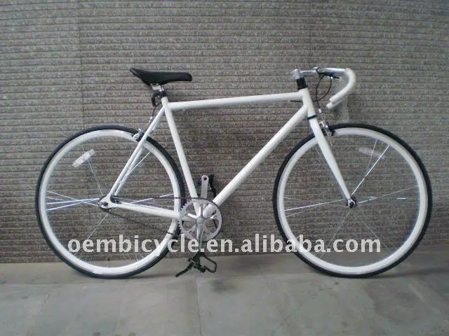 white single speed bike