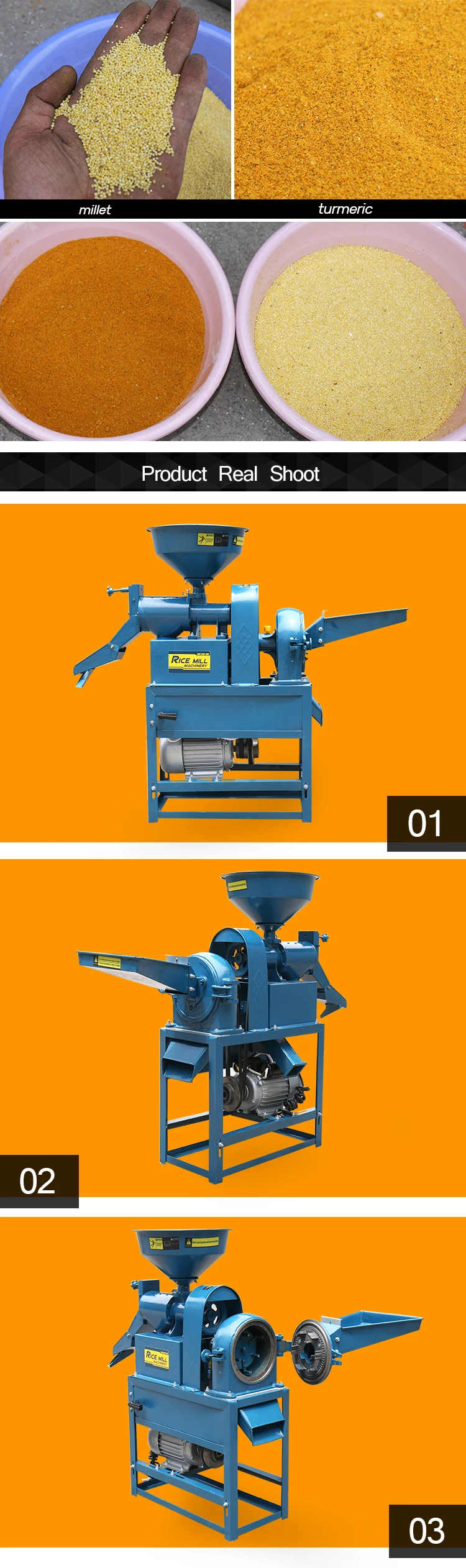 Dawn Agro Small Rice Peeling Combined Rice Mill Machine Milling Millet