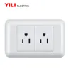 USA wall mounted power outlet socket 6 pin wall electrical switch socket