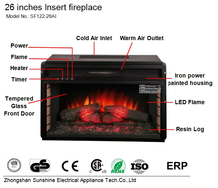 Infrared Quartz Electric Fireplace Insert Heater Buy Nfrared